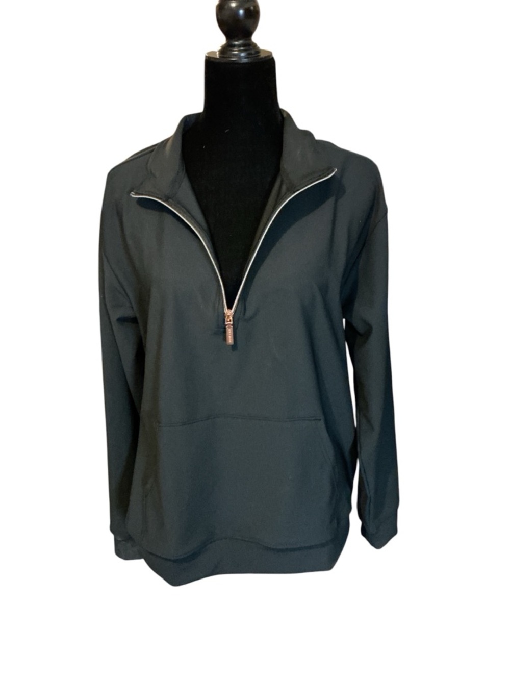 Skechers Black Quarter-Zip Pullover with Rose Gold Zipper